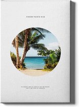 Walljar - Tropical Beach Rincon - Muurdecoratie - Canvas schilderij