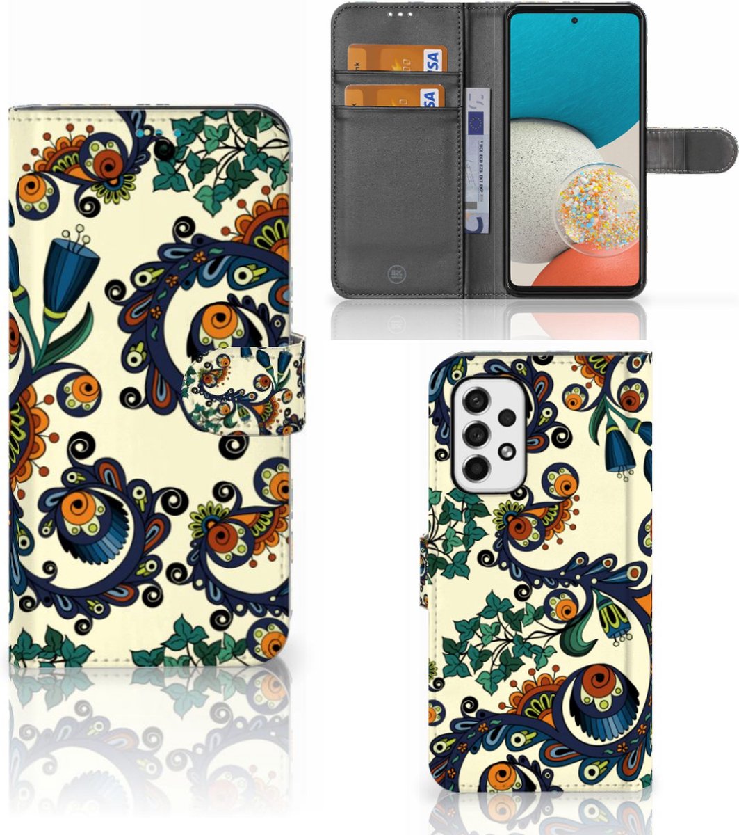 Wallet Case Samsung Galaxy A53 Barok Flower