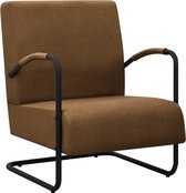 vidaXL Fauteuil stof bruin