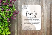 Tuin decoratie Familie - Huishouden - Spreuken - 30x40 cm - Tuindoek
