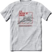 F-15 Vliegtuig T-Shirt | Unisex leger Kleding | Dames - Heren Straaljager shirt | Army F16 | Grappig bouwpakket Cadeau | - Licht Grijs - Gemaleerd - XL
