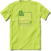 AV-8B Vliegtuig T-Shirt | Unisex leger Kleding | Dames - Heren Straaljager shirt | Army F16 | Grappig bouwpakket Cadeau | - Groen - XL