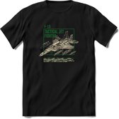 F-15 Vliegtuig T-Shirt | Unisex leger Kleding | Dames - Heren Straaljager shirt | Army F16 | Grappig bouwpakket Cadeau | - Zwart - M