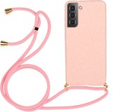 Lunso - Backcover hoes met koord - Samsung Galaxy S22 Plus - Roze