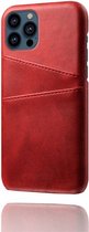 Peachy Duo Cardslot Wallet kunstleer hoesje voor iPhone 13 Pro Max - rood