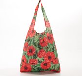 Eco Chic - Foldaway Shopper - A09GN - Green - Poppies*