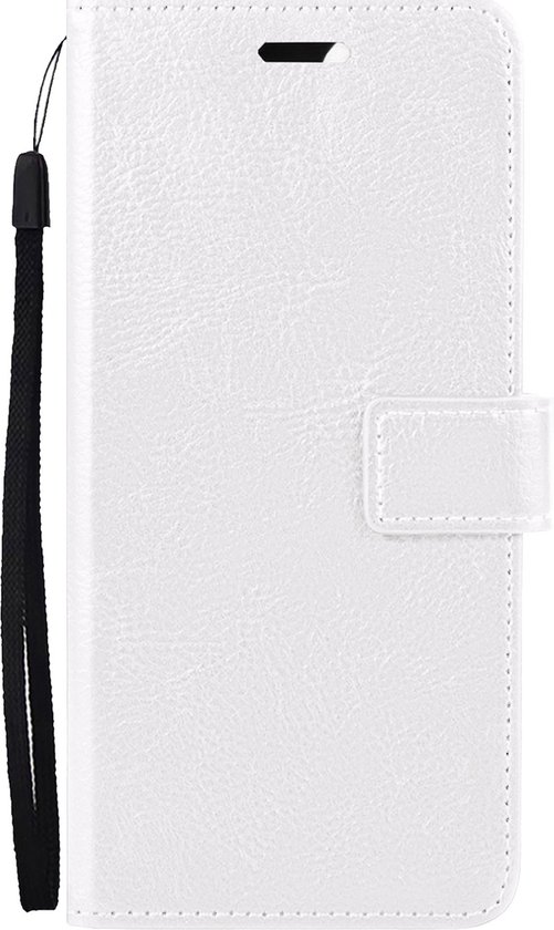 Samsung Galaxy S21 FE Case Book Bookcase avec protection d'écran - Samsung Galaxy S21 FE Screen Protector - Samsung Galaxy S21 FE Book Case avec protection d'écran Wit
