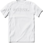 Schnitzel - Snack T-Shirt | Grappig Verjaardag Kleding Cadeau | Eten En Snoep Shirt | Dames - Heren - Unisex Tshirt | - Wit - L