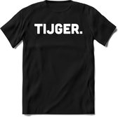 Tijger - Valentijn T-Shirt | Grappig Valentijnsdag Cadeautje voor Hem en Haar | Dames - Heren - Unisex | Kleding Cadeau | - Zwart - XXL