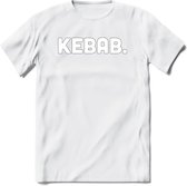 Kebab - Snack T-Shirt | Grappig Verjaardag Kleding Cadeau | Eten En Snoep Shirt | Dames - Heren - Unisex Tshirt | - Wit - 3XL