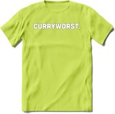 Curryworst - Snack T-Shirt | Grappig Verjaardag Kleding Cadeau | Eten En Snoep Shirt | Dames - Heren - Unisex Tshirt | - Groen - 3XL