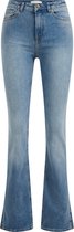 WE Fashion Dames high rise flared jeans met split