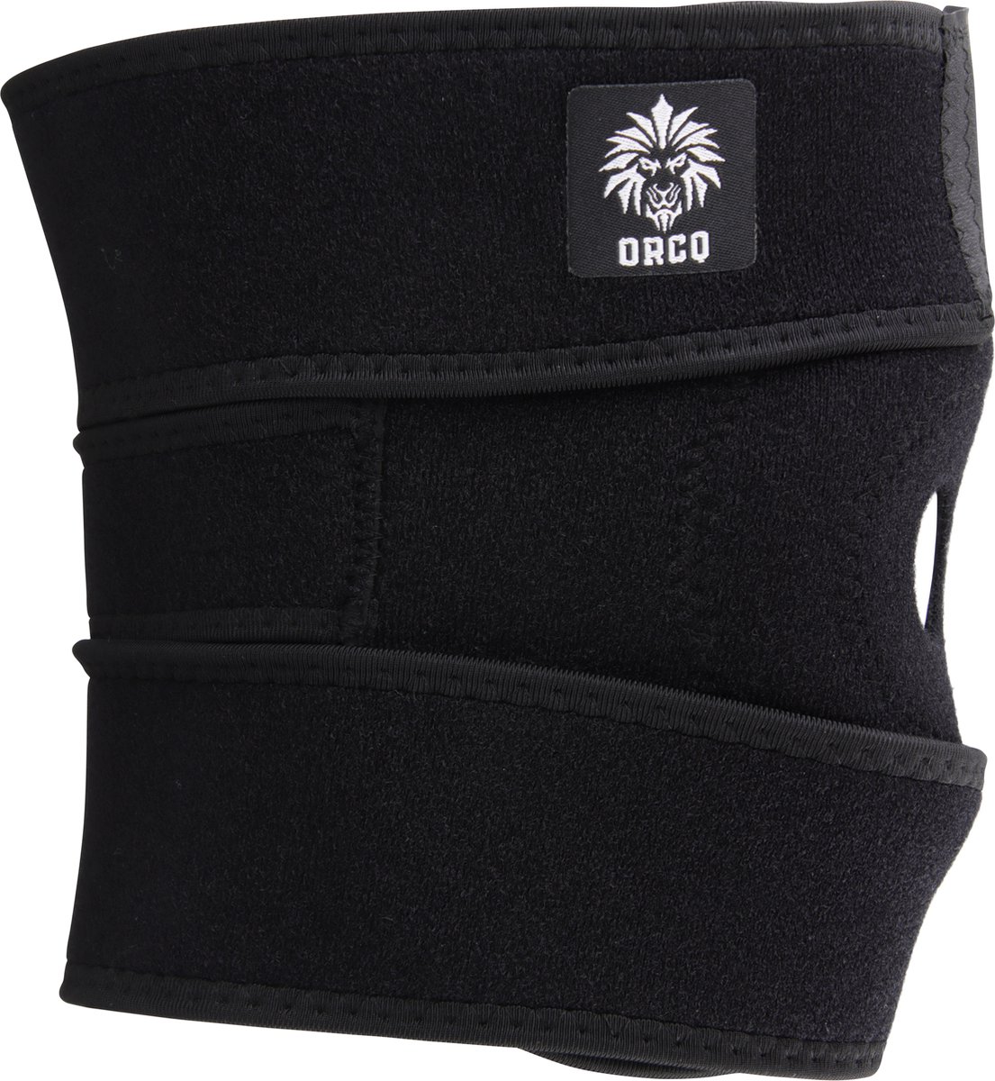 ORCQ - Kniebrace - Kniebandage - Klittenband Verstelbaar - Premium Kniestrap - Knieondersteuning - Verstelbaar Links en Rechts - Zwart
