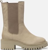 Ann Rocks Hoge Chelsea boots taupe Leer - Dames - Maat 37