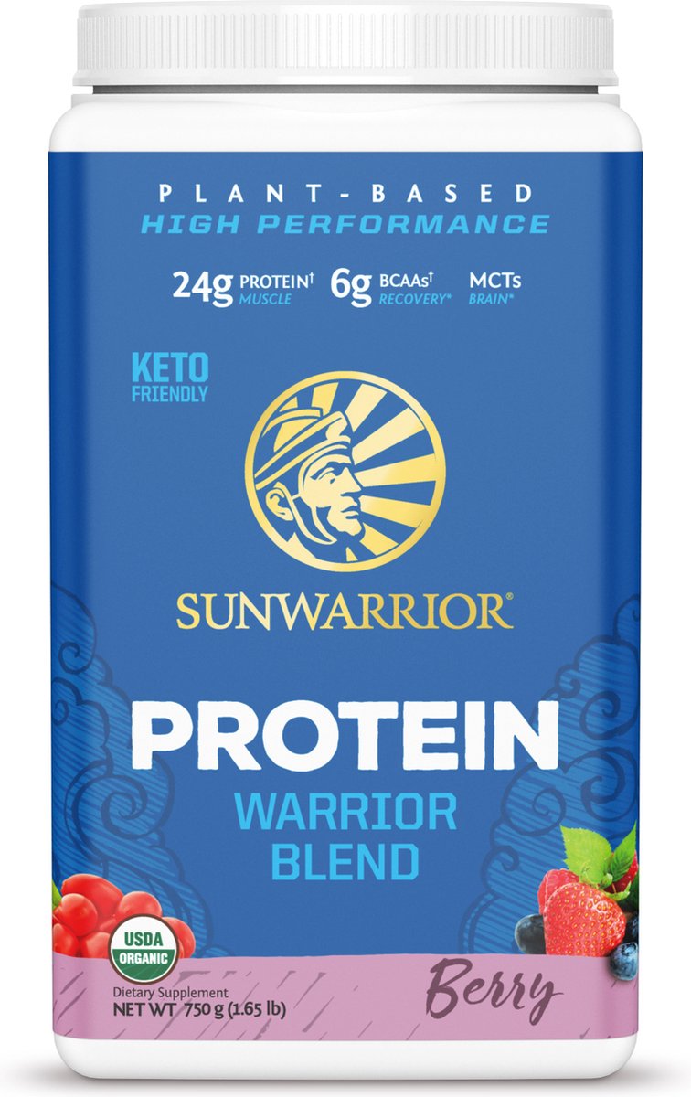 Goedkoopste Sunwarrior blend proteine eiwitten berry - 750 gram