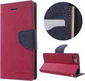 Lederen portemonnee hoesje Mercury Goospery iPhone 7 8 SE 2020 SE 2022 Original roze