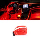 Auto Sfeerverlichting Neon Led strip 5 meter incl. sigarettenaansteker +/- kleur Rood