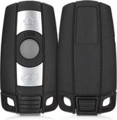 kwmobile autosleutelcover voor BMW 3-knops autosleutel (alleen Keyless Go) - vervangende sleutelbehuizing - zonder transponder - zwart