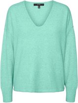 VERO MODA  vmdoffy ls v-neck stripe blouse GROEN L