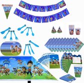 TDR-Verjaardagsfeest set - Thema: paw patrol - Team Kinderverjaardagsfeestje Decoratie Set -Compleet set (87-delige set)