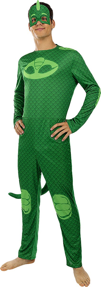 FUNIDELIA Gekko Kostuum voor mannen - PJ Masks - Maat: M - Groen