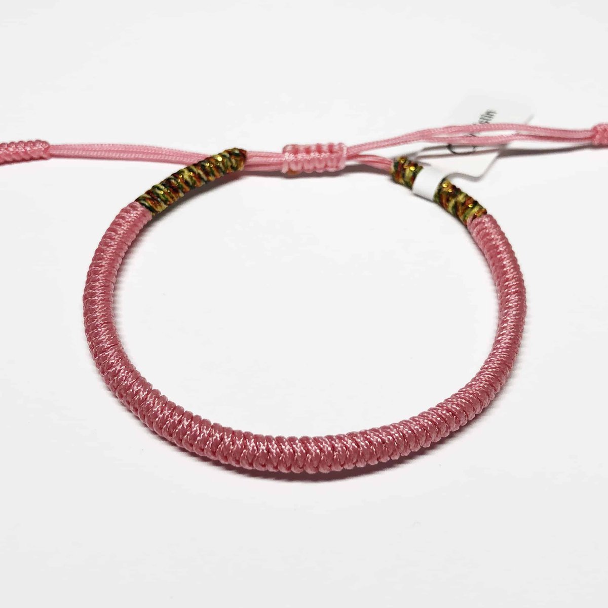 Wristin - Tibetaanse armband uiteinden lichtroze/multi