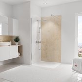 Schulte badkamer achterwand - kalksteen helder - 100x210 - zelf inkortbaar - wanddecoratie - muurdecoratie - wandpanelen - muurbekleding