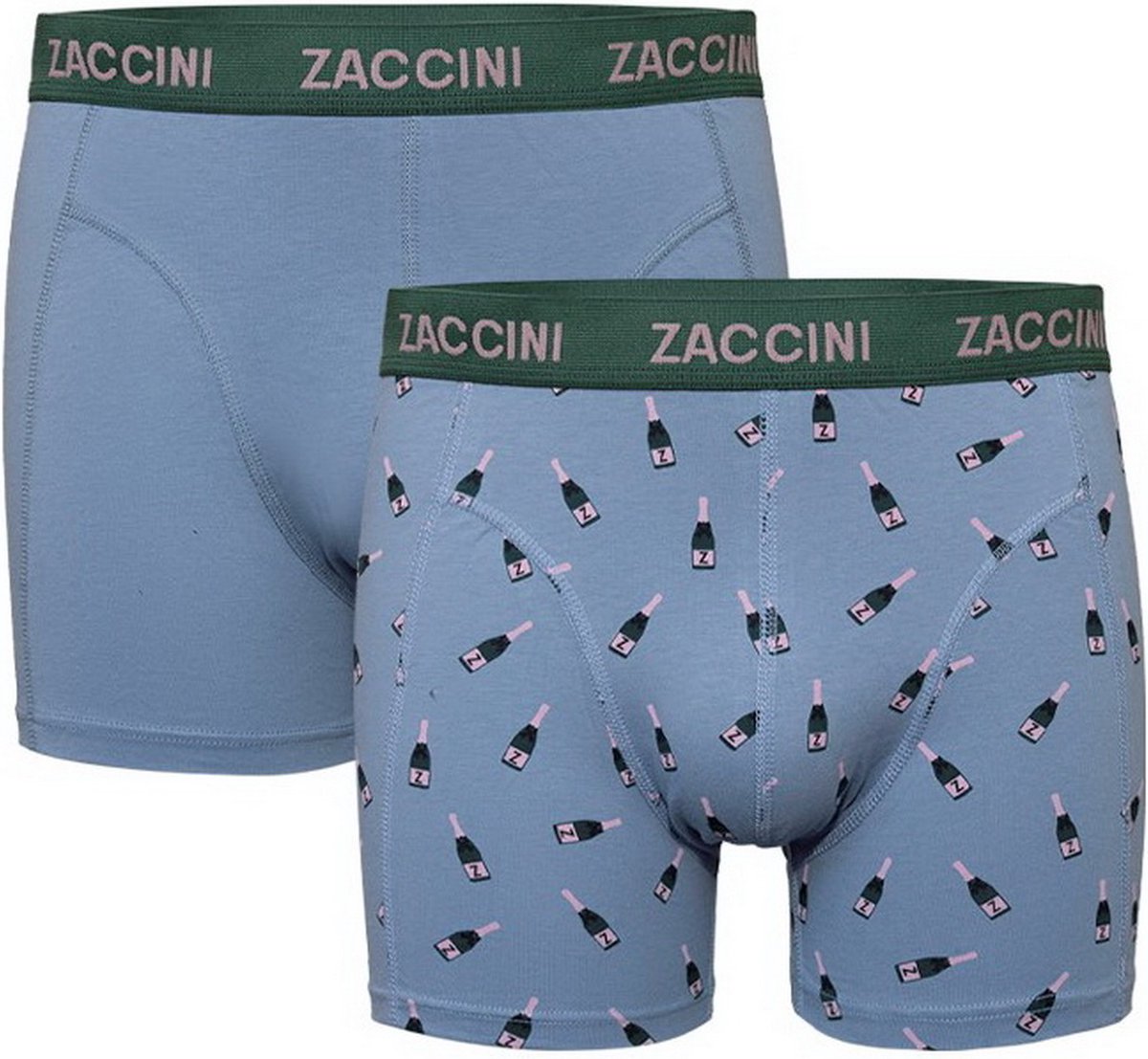 Zaccini - 2-Pack Boxershorts - Champagne - Blauw