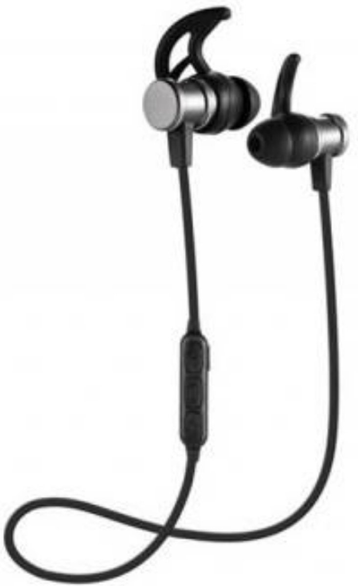 SLS-100 Draadloze Stereo Bluetooth Koptelefoon - Magneten - Sport Hoofdtelefoon met Microfoon - Zilver
