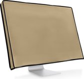 kwmobile hoes voor 20-22" Monitor - Beschermhoes voor PC-monitor in beige - Beeldscherm cover