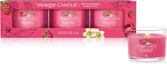 Yankee Candle Filled Votive 3-pack - Red Raspberry