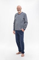 Martel | Roman | heren pyjama | blauw - grijs | 100% katoen | gemaakt in Europa XL | L