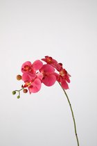 Kunstbloem - set van 2  - Butterfly orchidee - decoratieve tak -  68 cm - fuchsia cerise