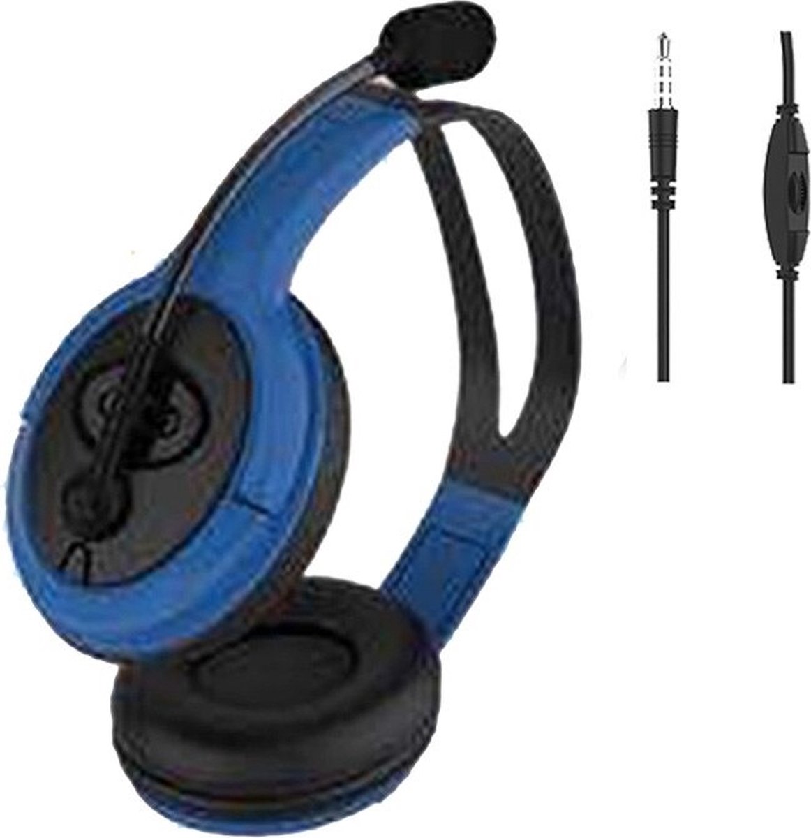 Gaming headset met microfoon - hoofdtelefoon voor tv, telefoon, computer en tablet - Blauw