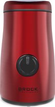 Bol.com Brock Elektrische Koffiemolen Rood 150W – Voor Koffiebonen Kruiden Noten & Specerijen – Stil Snel & BPA-vrij – RVS Mes aanbieding