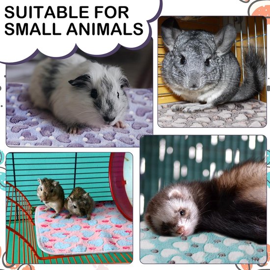 Panelee 10 stuks waterdichte cavia-dekens wasbaar plaskussen voor kleine dieren huisdier deken slaap beddengoed matten absorberende caviakooi voering herbruikbare huisdier slaap mat pad cover Panelee 10 stuks waterdichte cavia-dekens wasbaar plaskussen voor kleine dieren huisdier deken slaap beddengoed matten absorberende caviakooi voering herbruikbare huisdier slaap mat pad cover