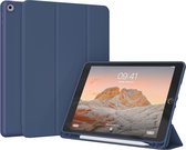 Étui pour tablette Accezz Convient pour iPad 7 (2019) 7e génération / iPad 8 (2020) 8e génération / iPad 9 (2021) 9e génération - Bookcase Smart Accezz en silicone - Bleu foncé