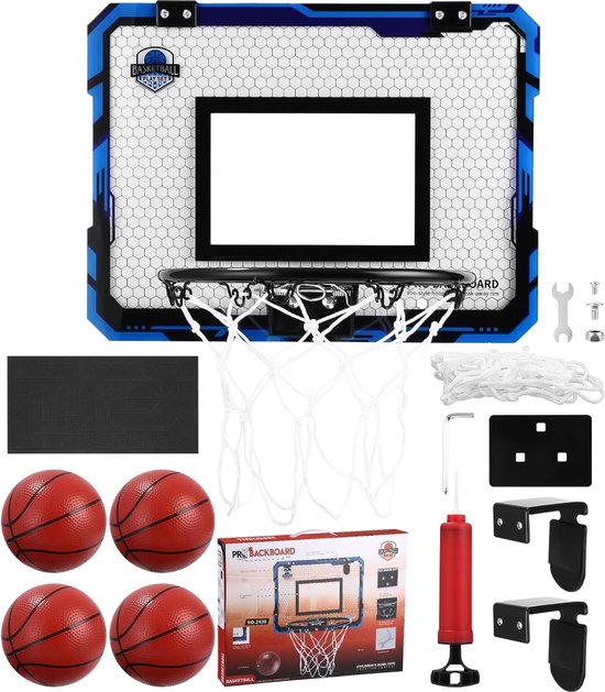 Jeu Basket Enfant 5-8 Ans Mini Panier De Basket Enfant - 40x30 Cm - Montage Murale - Ballon Et Pompe Inclus - Intérieur/Extérieur Panier Basketball Intérieur
