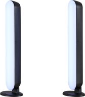 Lampe de table LED GAME - Trion Gimma - 2,5W - RGBW - Dimmable - Lumière dynamique - Contrôle du son - Télécommande - Zwart - Plastique
