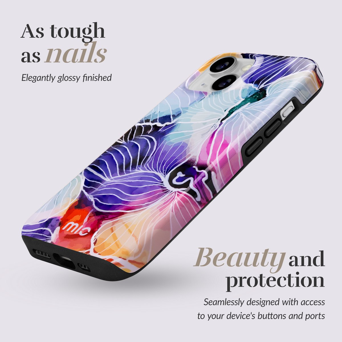 MIO MagSafe Apple iPhone 12 / 12 Pro Hoesje | Hard Shell Back Cover | Geschikt voor MagSafe | Flowers