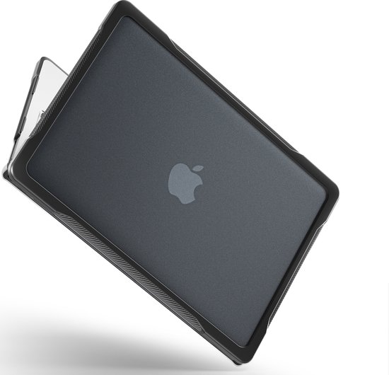 Mobigear Housse pour ordinateur portable compatible avec Apple MacBook Air 13" (2022-2024) Coque rigide pour ordinateur portable MacBook Case | Mobigear Antichoc Pro - Zwart - Modèle A2681