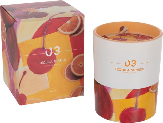 J-Line kaars Tequila Sunrise - large - 70U