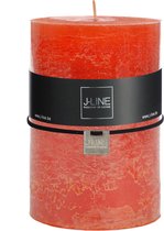 J-Line cilinderkaars - oranje - extra large - 6 stuks - 120U