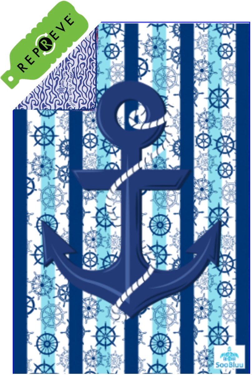 SooBluu sneldrogende strandlaken of reishanddoek 'SKIP' – 100 x 160 cm