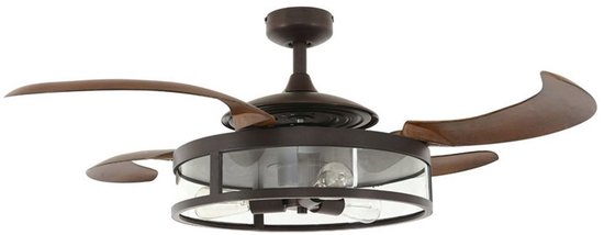 Plafondventilator Fanaway Classic 122 cm met licht, afstandsbediening, zomer- en winterstand, brons