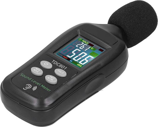 Professionele Decibelmeter - DB Meter - Geluidsmeter - Zwart | bol