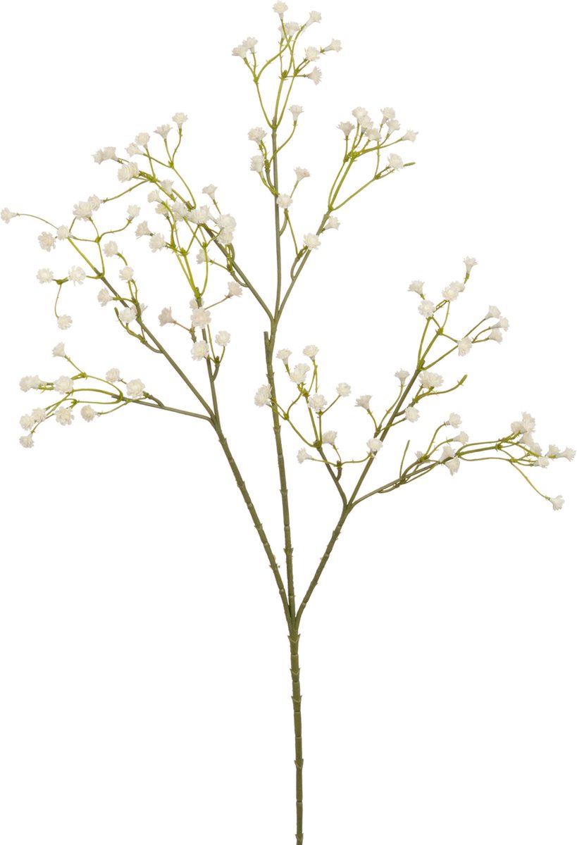 Mica Decorations Kunstbloemen Gipskruid - Gypsophila takken - gebroken wit - 60 cm - steelbloemen