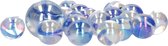 Glazen knikkers 21x Blue Bubbles - buitenspeelgoed - knikkeren