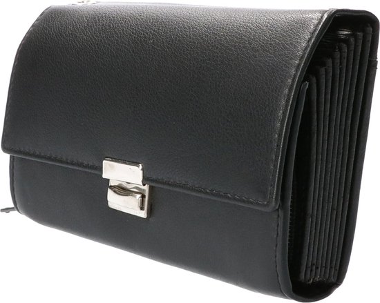 Portefeuille de restauration en cuir Deluxe | Noir | Portefeuille de serveur et de service | Salon des marchands | Noir | Maroquinerie Cahore Danielle