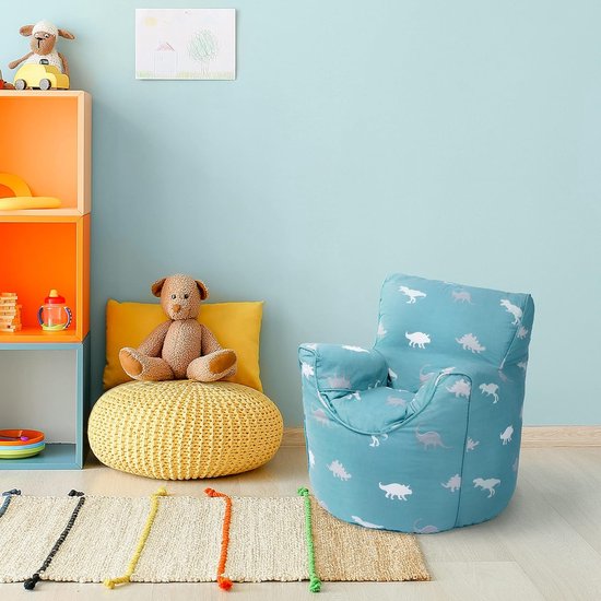 KADAX Zitpoef met ballen, zitpoef, kleine buff voor kinderen, meisjes